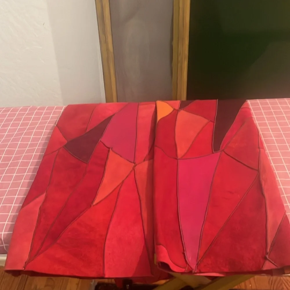 Vintage Wilsons Pelle Studio leather suede patchwork pants size 4 - Picture 14 of 16